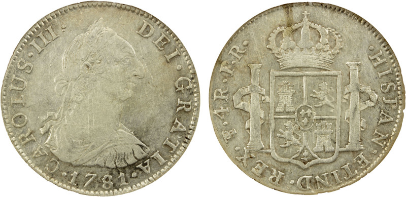 BOLIVIA: Charles III, 1759-1788, AR 4 reales, 1781, KM-54, N-37397, Potosi Mint,...