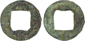 SHU: Anonymous, 221-265, AE cash (0.9g), H-11.22, tai ping bai qian ("Taiping One Hundred Cash'), shi (ten) at left on reverse, graded 78 by GBCA Grad...