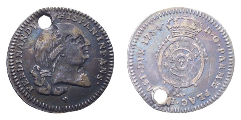 PARMA FERDINANDO DI BORBONE (1765-1802) SETTIMO DI DUCATO 1784 AG. 3,58 GR. BB (...