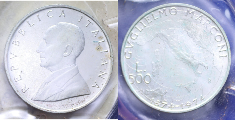 500 LIRE 1974 MARCONI AG. 11 GR. IN ASTUCCIO FDC