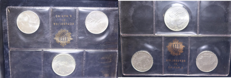 NUOVA MONETAZIONE 1000 + 500 + 500 LIRE 1981 MOTE VIRGILIO AG. 14,6 + 11 + 11 GR...