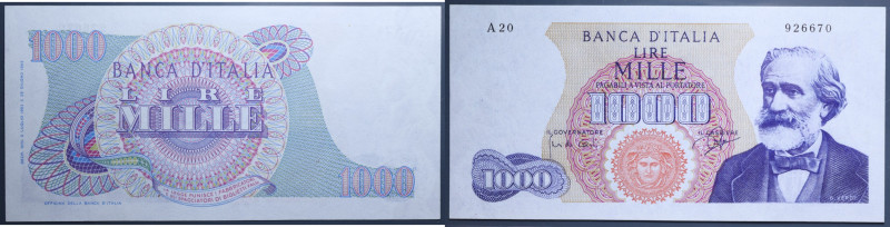 REPUBBLICA ITALIANA 1000 LIRE 5/7/1963 VERDI 1° TIPO NC FDS