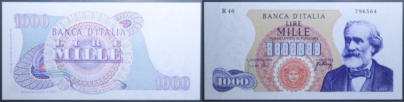 REPUBBLICA ITALIANA 1000 LIRE 20/5/1966 VERDI 1° TIPO qFDS