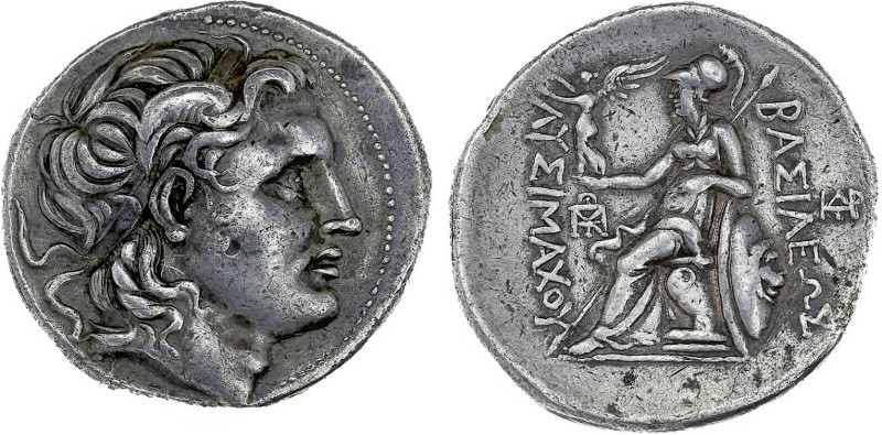 ROIS ET DYNASTIES DE THRACE
Lysimaque (297-281) : Tétradrachme à la tête d'Alex...