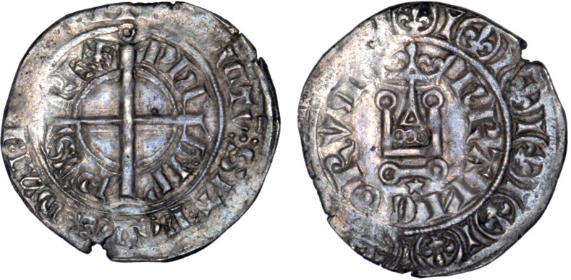 PHILIPPE VI de Valois (1328-1350)
Gros à la couronne, 2e émission
 - TTB 40 (T...