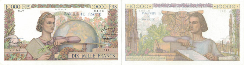 BANQUE DE FRANCE - XXe SIÈCLE
10.000 FRANCS (GENIE FRANÇAIS)
1956 - SUP 58 (SU...