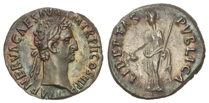 ROMAN COINS: ROMAN EMPIRE

Denario. 97 d.C. NERVA. Anv.: IMP. NERVA CAES. AVG....