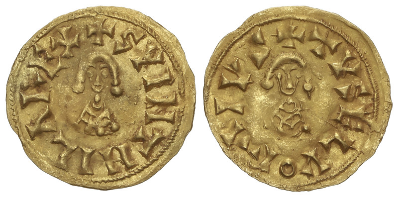VISIGOTHIC COINS

Triente. 621-631 d.C. SUINTILA. ELVORA (Lusitania). Anv.: +S...