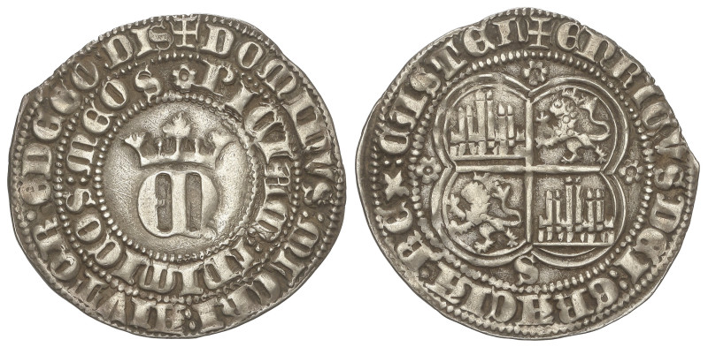 MEDIEVAL COINS: KINGDOM OF CASTILE AND LEÓN

Real. ENRIQUE II. SEVILLA. Anv.: ...