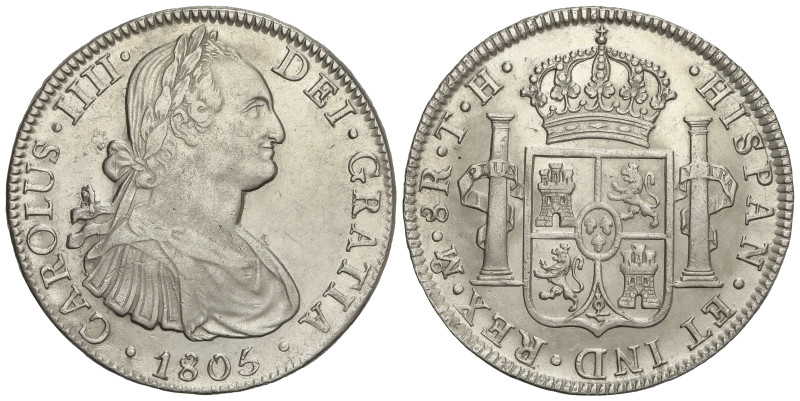 SPANISH MONARCHY: CHARLES IV

8 Reales. 1805. MÉXICO. T.H. 26,86 grs. (Golpeci...