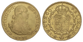SPANISH MONARCHY: CHARLES IV

1 Escudo. 1798. MADRID. M.F. 3,38 grs. AC-1116. MBC.