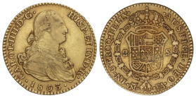 SPANISH MONARCHY: CHARLES IV

2 Escudos. 1803. MADRID. F.A. 6,69 grs. AC-1308. MBC.