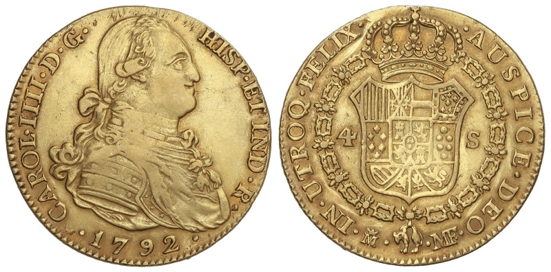 SPANISH MONARCHY: CHARLES IV

4 Escudos. 1792. MADRID. M.F. 13,50 grs. Acuñaci...