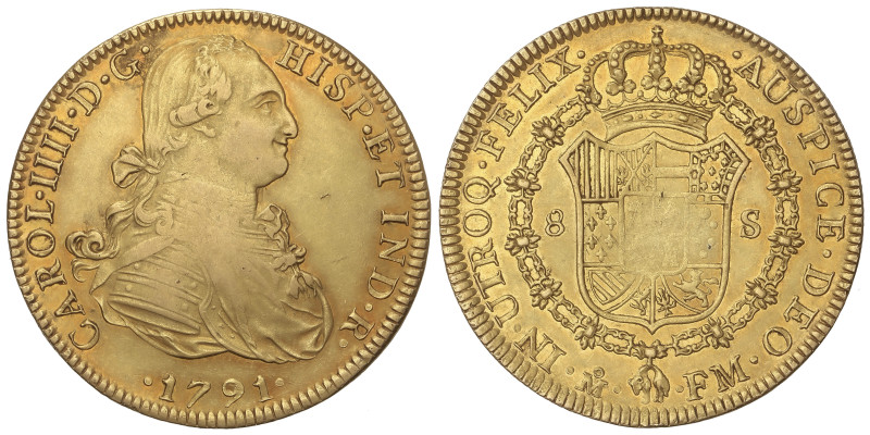SPANISH MONARCHY: CHARLES IV

8 Escudos. 1791. MEXICO. F.M. 27,00 grs. Primer ...