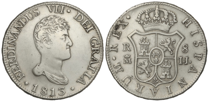 SPANISH MONARCHY: FERDINAND VII

8 Reales. 1813. MADRID. I.J. 27,10 grs. (Leve...