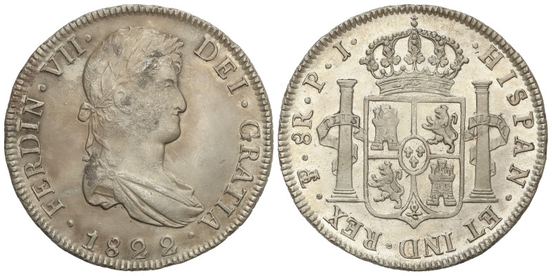 SPANISH MONARCHY: FERDINAND VII

8 Reales. 1822. POTOSÍ. P.J. 27,14 grs. (Algo...