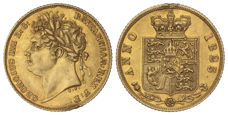 WORLD COINS: GREAT BRITAIN

1/2 Sovereign. 1825. GEORGE IV. 3,97 grs. AU (917)...
