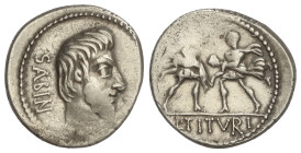 ROMAN COINS: ROMAN REPUBLIC

Denario. 89 a.C. TITURIA. L. Titurius L.f. Sabinus. Anv.: Cabeza del rey Tatius a derecha entre SABIN y monograma (TA)....