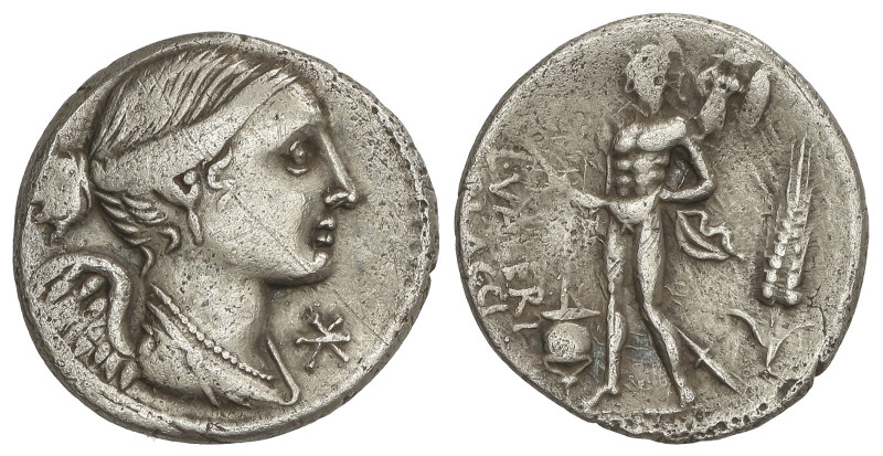 ROMAN COINS: ROMAN REPUBLIC

Denario. 96 a.C. VALERIA. L. Valerius Flaccus. An...