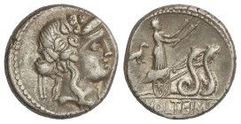 ROMAN COINS: ROMAN REPUBLIC

Denario. 78 a.C. VOLTEIA. M. Volteius M.f. Anv.: Cabeza de Baco a derecha. Rev.: Ceres con dos antorchas en biga arrast...
