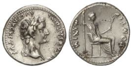 ROMAN COINS: ROMAN EMPIRE

Denario. 14-37 d.C. TIBERIO. Anv.: TI. CAESAR DIVI AVG. F. AVGVSTVS. Cabeza laureada de Tiberio a derecha. Rev.: PONTIF. ...