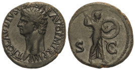 ROMAN COINS: ROMAN EMPIRE

As. 41 d.C. CLAUDIO. Anv.: TI. CLAVDIVS CAESAR AVG. P. M. TR. P. IMP. P. P. Busto a izquierda. Rev.: S.C. Minerva a derec...