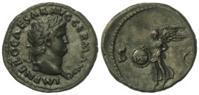 ROMAN COINS: ROMAN EMPIRE

As. 66 d.C. NERÓN. Anv.: IMP. NERO CAESAR AVG. GERMANIC. Cabeza laureada a derecha. Rev.: S. C. Victoria en vuelo a izqui...