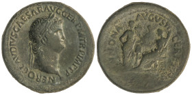 ROMAN COINS: ROMAN EMPIRE

Sestercio. 49-68 d.C. NERÓN. Anv.: IMP. NERO CAESAR AVG. PONT. MAX. TR. POT. P. P. Cabeza laureada a izquierda. Rev.: ANN...