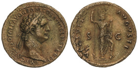 ROMAN COINS: ROMAN EMPIRE

As. 88-89 d.C. DOMICIANO. Anv.: IMP. CAES. DOMIT. AVG. GERM. COS. XIIII CENS. PER. P. P. Busto laureado a derecha. Rev.: ...