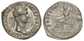 ROMAN COINS: ROMAN EMPIRE

Denario. 97 d.C. NERVA. Anv.: IMP. NERVA CAES. AVG. P. M. TR. P. COS. III. P. P. Cabeza laureada a derecha. Rev.: FORTVNA...