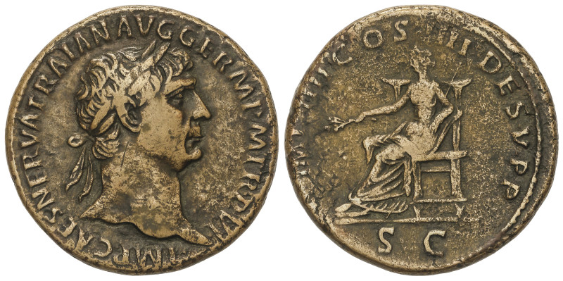 ROMAN COINS: ROMAN EMPIRE

Sestercio. 102 d.C. TRAJANO. Anv.: IMP. CAES. NERVA...