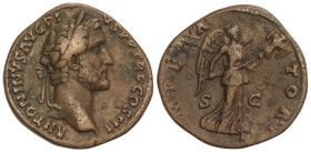 ROMAN COINS: ROMAN EMPIRE

Sestercio. 143-144 d.C. ANTONINO PÍO. Anv.: ANTONINVS AVG. PIVS P. P. TR. P. COS. III. Busto laureado a derecha. Rev.: IM...