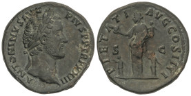 ROMAN COINS: ROMAN EMPIRE

Sestercio. 159 d.C. ANTONINO PÍO. Anv.: ANTONINVS AVG. PIVS P. P. TR. P. XXIII. Busto laureado a derecha. Rev.: PIETATI A...