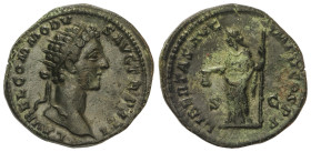 ROMAN COINS: ROMAN EMPIRE

Dupondio. 178 d.C. CÓMODO. Anv.: L. AVREL. COMMODVS AVG. TR. P. III. Busto radiado a derecha. Rev.: LIBERTAS AVG. IMP. II...