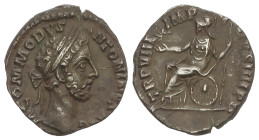 ROMAN COINS: ROMAN EMPIRE

Denario. 180-183 d.C. CÓMODO. Anv.: M. COMMODVS ANTON. AVG. PIVS. Busto a derecha. Rev.: TR. P. VIII IMP. VI COS. IIII P....