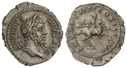 ROMAN COINS: ROMAN EMPIRE

Denario. 206 d.C. SEPTIMIO SEVERO. Anv.: SEVERVS PIVS AVG. Cabeza laureada a derecha. Rev.: P. M. TR. P. XIIII COS. III P...
