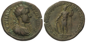 ROMAN COINS: ROMAN EMPIRE

Æ Tetrassarion 27. 218-222 d.C. HELIOGÁBALO. MOESIA INFERIOR. NICOPOLIS. Anv.: Busto radiado a derecha alrededor leyenda....