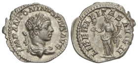ROMAN COINS: ROMAN EMPIRE

Denario. 218-222 d.C. HELIOGÁBALO. Anv.: IMP. ANTONINVS PIVS AVG. Busto laureado a derecha. Rev.: LIBERALITAS AVG. II. Li...