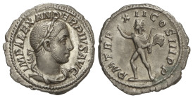 ROMAN COINS: ROMAN EMPIRE

Denario. 231-235 d.C. ALEJANDRO SEVERO. Anv.: IMP. ALEXANDER PIVS AVG. Busto laureado a derecha. Rev.: P. M. TR. P. XII. ...