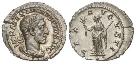 ROMAN COINS: ROMAN EMPIRE

Denario. 235-238 d.C. MAXIMINO I. Anv.: IMP. MAXIMINVS PIVS AVG. Busto laureado a derecha. Rev.: PAX AVGVSTI. Paz en pie ...