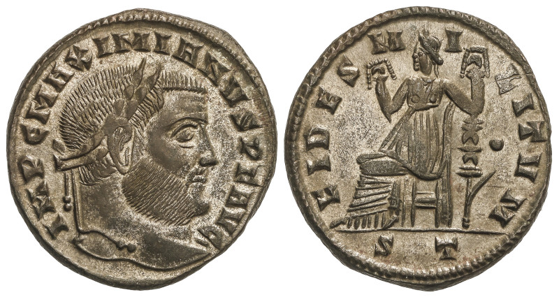 ROMAN COINS: ROMAN EMPIRE

Follis. 306 d.C. GALERIO MAXIMIANO. TICINUM. Rev.: ...