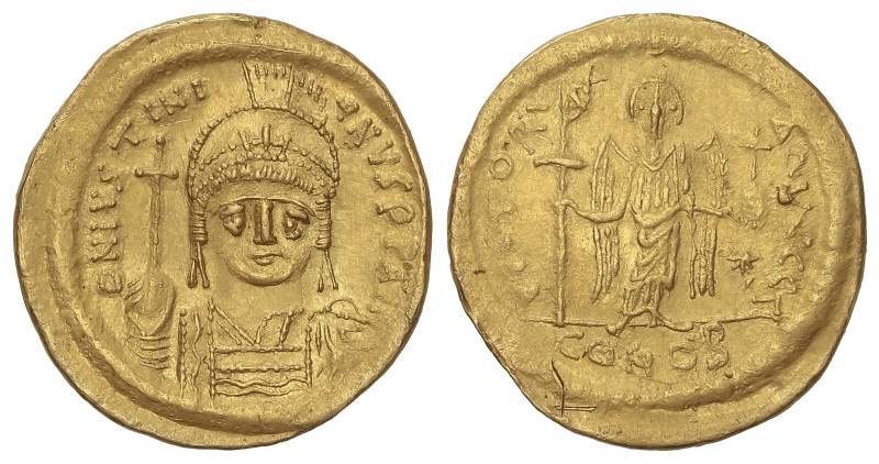BYZANTINE COINS

Sólido. 527-565 d.C. JUSTINIANO I. Anv.: D. N. IVSTINIANVS P....