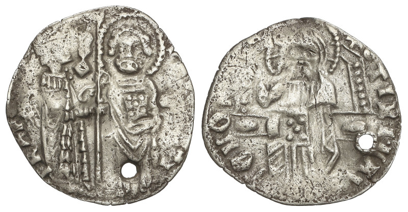 BYZANTINE COINS

Basilikon reducido. 1328-1341 d.C. Probable de ANDRONICUS III...