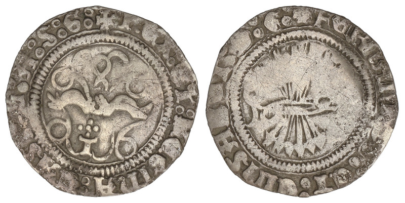 SPANISH MONARCHY: FERDINAND AND ISABELLA

1/2 Real. TOLEDO. Anv.: 4 puntos sob...