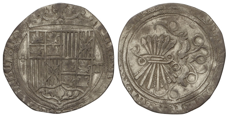 SPANISH MONARCHY: FERDINAND AND ISABELLA

1 Real. TOLEDO. Anv.: Cruz formada p...