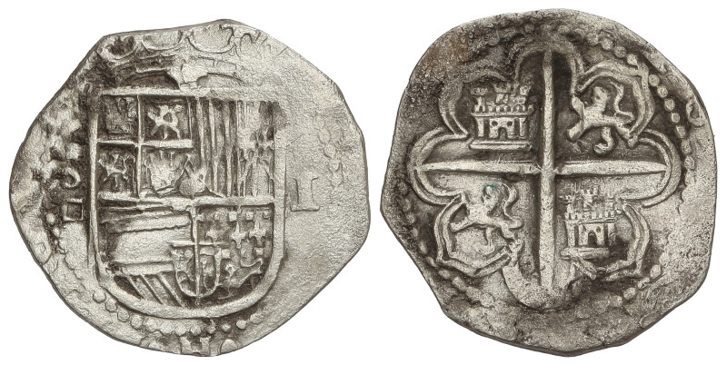SPANISH MONARCHY: PHILIP II

1 Real. SEVILLA. 3,23 grs. S / P - I. (Limpiada)....