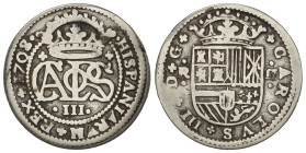 SPANISH MONARCHY: CHARLES III Pretender

2 Reales. 1708. BARCELONA. 4,06 grs. AC-29. MBC-.