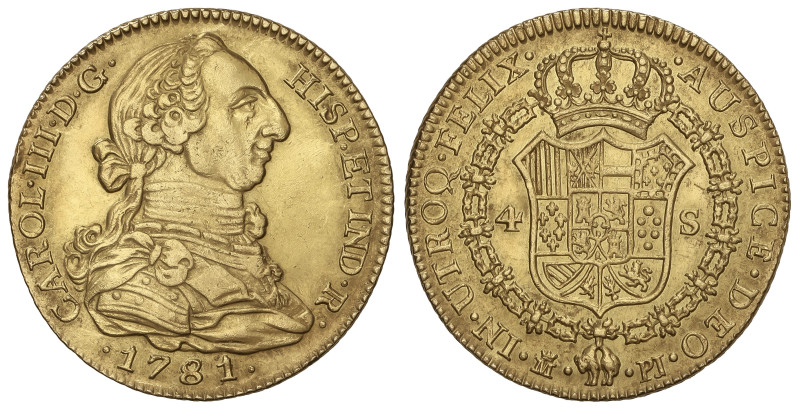 SPANISH MONARCHY: CHARLES III

4 Escudos. 1781. MADRID. P.J. 13,41 grs. (Limpi...