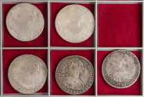 SPANISH MONARCHY: CHARLES IV

Lote 5 monedas 8 Reales. 1794, 1795, 1798, 1807 y 1808. LIMA. J.J. (3) y J.P. (2). 1807 resellos chinos. (Algunos golp...
