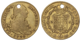 SPANISH MONARCHY: CHARLES IV

2 Escudos. 1790. MADRID. M.F. 6,60 grs. (Perforación). AC-1275. MBC.